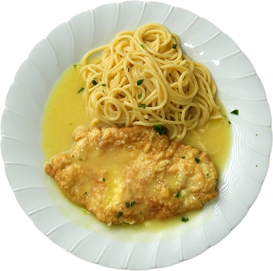 Morales Pizzeria chicken cutlet with pasta and sauce